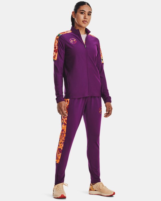 Women's UA Challenger Day Of The Dead Track Jacket, Purple, pdpMainDesktop image number 0
